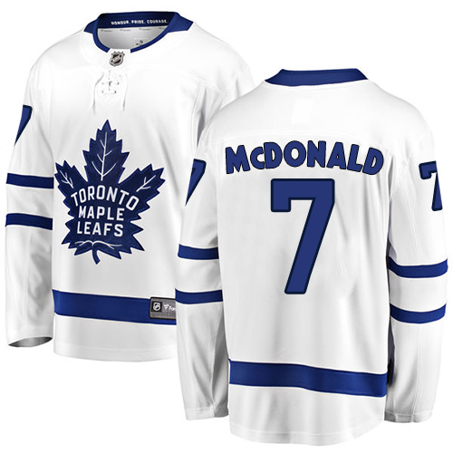 Herren Toronto Maple Leafs Eishockey Trikot Lanny McDonald #7 Breakaway Weiß Fanatics Branded Auswärts